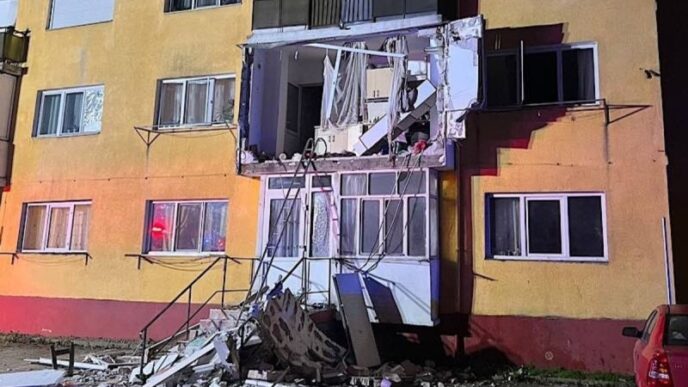 explozie-puternica-intr-un-apartament-din-bihor.-proprietara-s-a-prabusit-cu-balconul-in-urma-deflagratiei