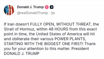 ultimatum-pentru-iran:-48-de-ore-pentru-redeschiderea-stramtorii-hormuz