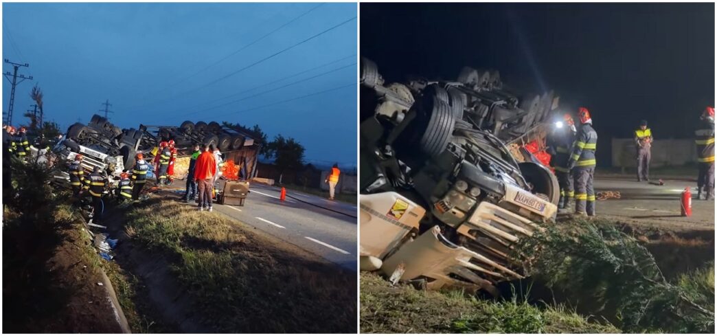 tragedie-pe-dn-66.-soferul-unui-tir-a-murit-dupa-ce-s-a-izbit-de-un-autoturism