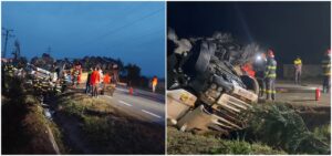 tragedie-pe-dn-66.-soferul-unui-tir-a-murit-dupa-ce-s-a-izbit-de-un-autoturism