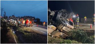tragedie-pe-dn-66.-soferul-unui-tir-a-murit-dupa-ce-s-a-izbit-de-un-autoturism