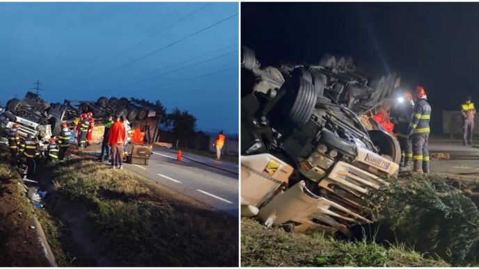 tragedie-pe-dn-66.-soferul-unui-tir-a-murit-dupa-ce-s-a-izbit-de-un-autoturism